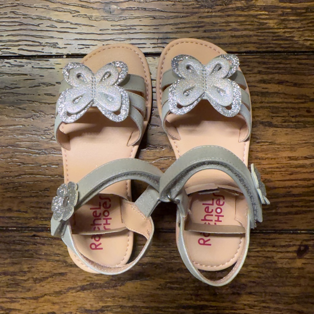 ⚡️RACHEL SHOES Lil Sunnie Silver Metallic Shoes 10M Toddler Girl